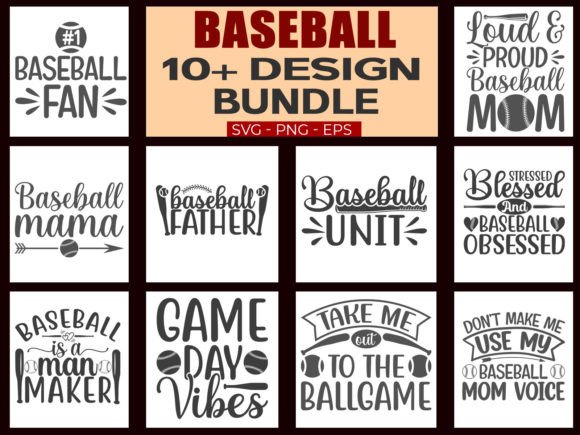 Baseball SVG Graphics for T-Shirt Designs