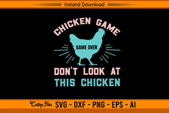 Chicken Game Over: Bold Graphics for T-Shirt Designs