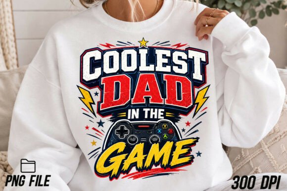 Coolest Dad in the Game Graphics for T-Shirt Designs