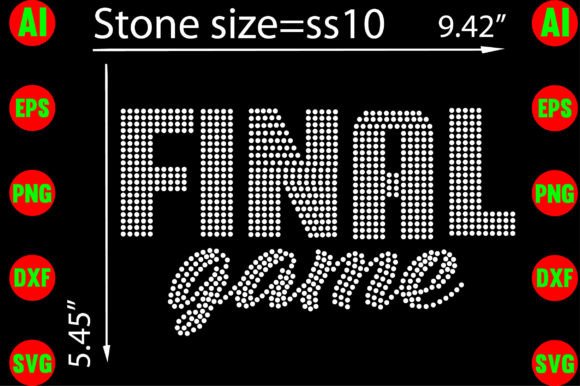 Final Game Rhinestone Templates: Graphics & T-Shirt Designs