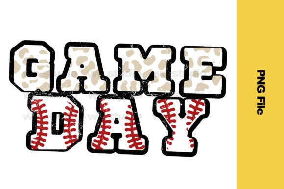 Game Day Leopard Baseball MOM Graphics for T-Shirt Designs