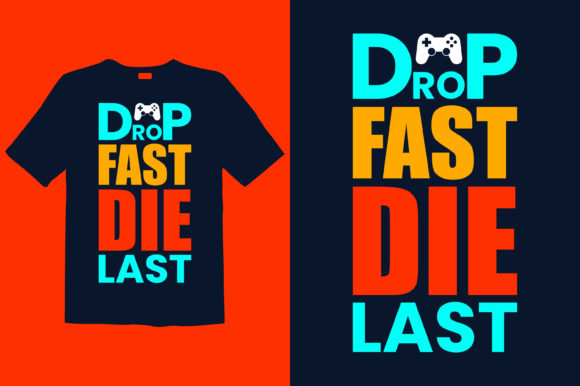 Game Slogan T-shirt Design 002: Graphics & Print Templates