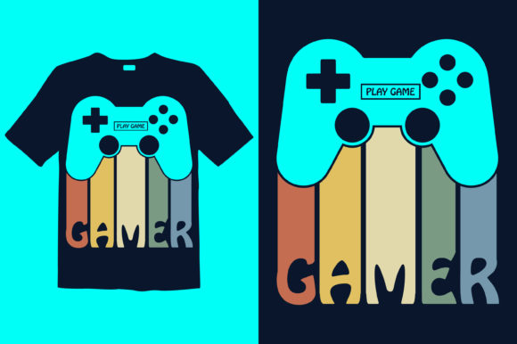 Game Slogan T-shirt Design 003: Graphics & Print Templates
