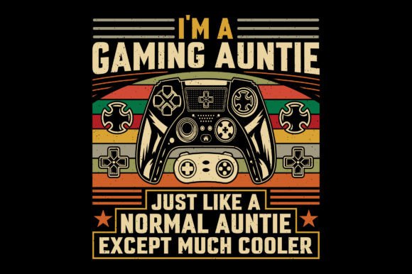 Gaming Auntie Graphics for T-Shirt Designs