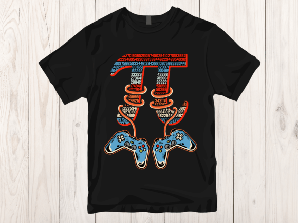 Pi Day Video Game Controllers: Graphics for T-Shirt Designs