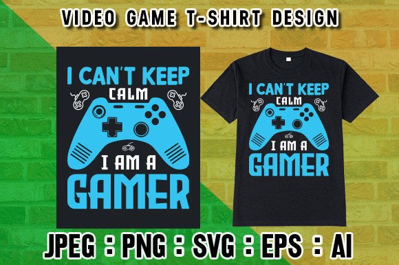 Video Game T-shirt Lover: Graphics & Print Templates