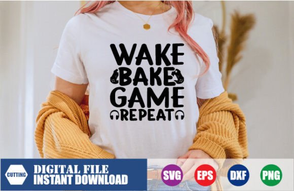 Wake Bake Game Repeat Graphics for Crafts